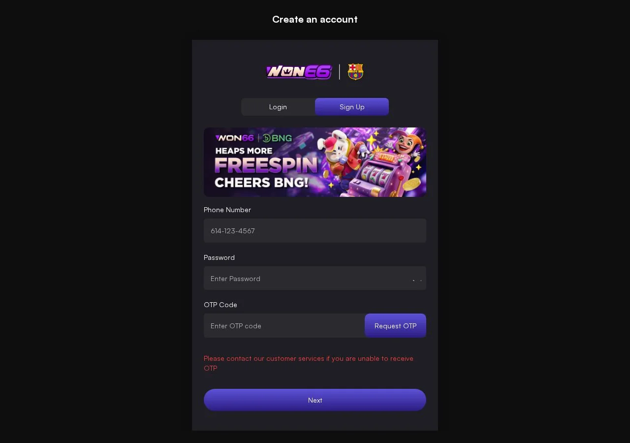 WON66: Registration