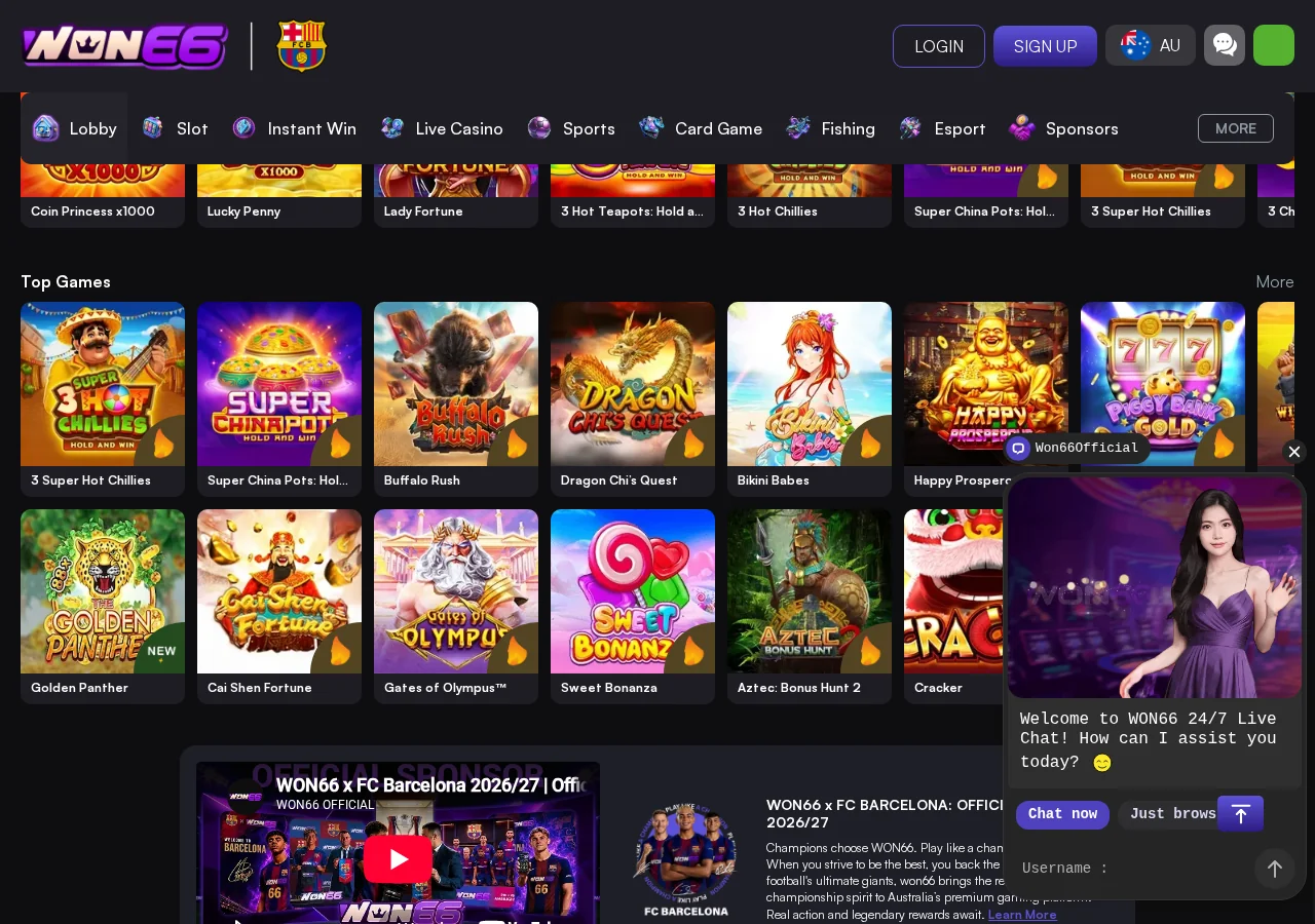 WON66 game selection